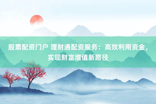 股票配资门户 理财通配资服务：高效利用资金，实现财富增值新路径