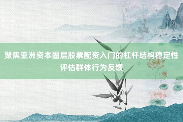 聚焦亚洲资本圈层股票配资入门的杠杆结构稳定性评估群体行为反馈