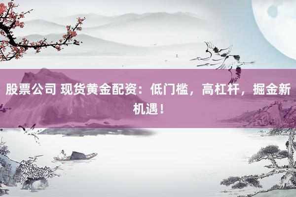 股票公司 现货黄金配资：低门槛，高杠杆，掘金新机遇！