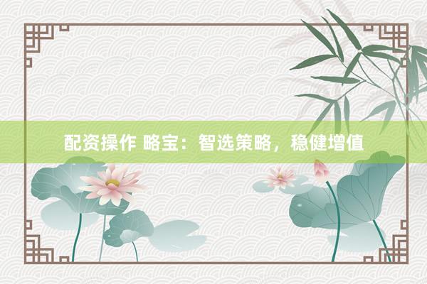 配资操作 略宝：智选策略，稳健增值